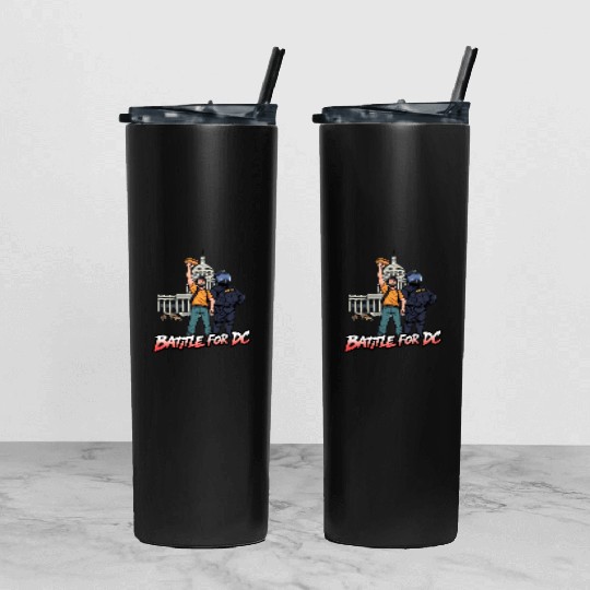 Free DC Sandwich Guy Banksy Style Street Art Tumbler With Lid And Straw
