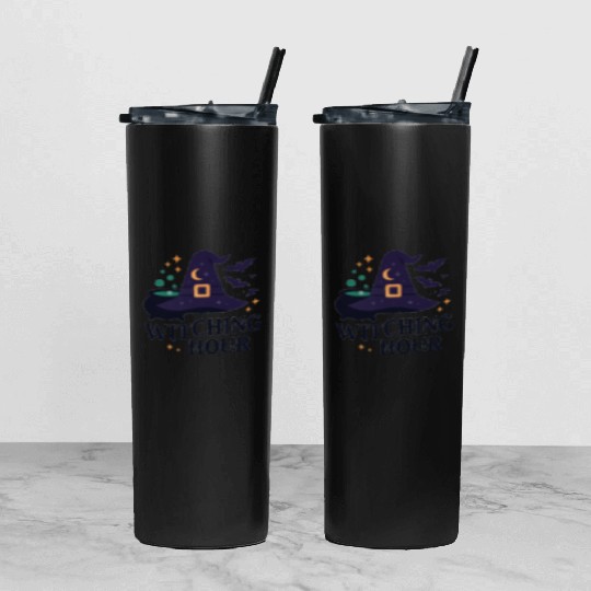 Witching Hour Night Scene Design Tumbler With Lid And Straw