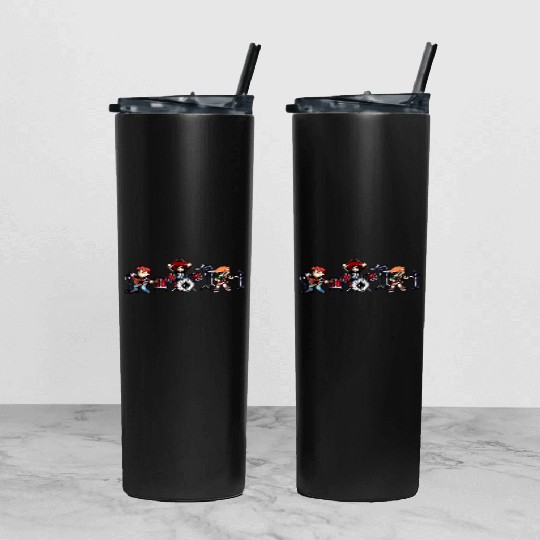 Scott Pilgrim Band Tumbler With Lid And Straw