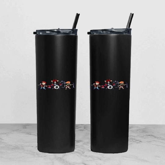 Scott Pilgrim Band Tumbler With Lid And Straw