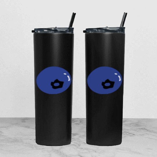 blueberry fruit Tumbler With Lid And Straw
