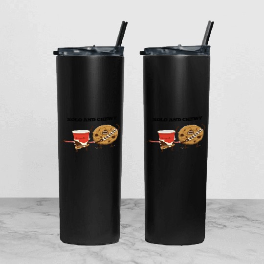 Funny star wars han solo and chewbacca Tumbler With Lid And Straw