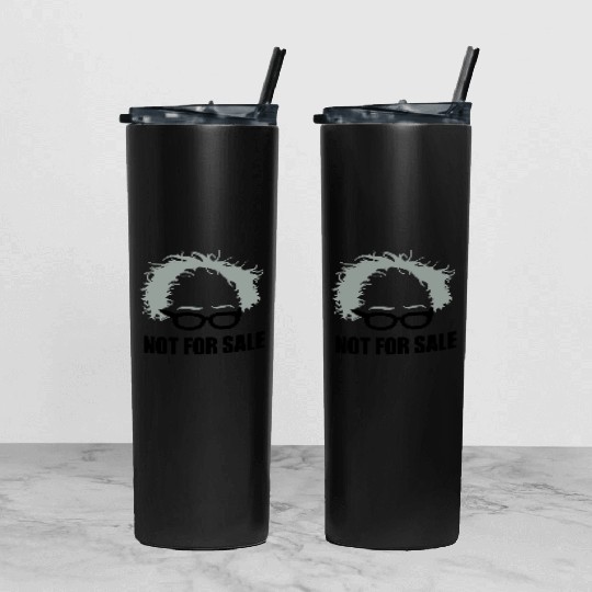 Bernie Sanders Not For Sale Tumbler With Lid And Straw
