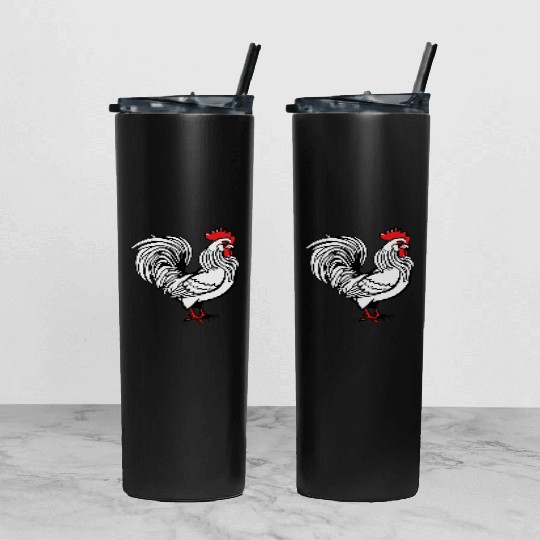 Cock witty bird Tumbler With Lid And Straw