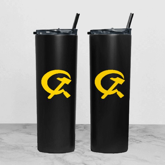 Hammer and sickle Tumbler With Lid And Straw