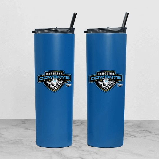Pbr Professional Bull Riders Carolina Cow Logo Bad Tumbler With Lid And Straw