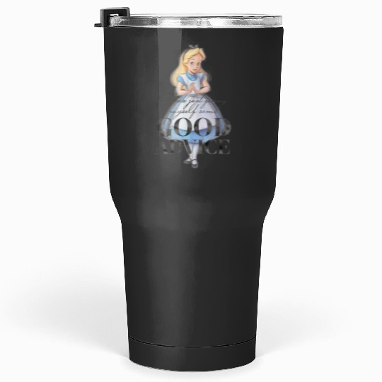 Disney 100th Anniversary Alice In Wonderland - Classic Fit Grey Short Sleeve Tumblers 30 oz
