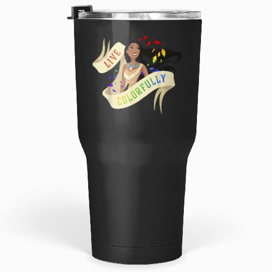 Disney Pocahontas Rainbow Live Colorfully Portrait Tumblers 30 oz