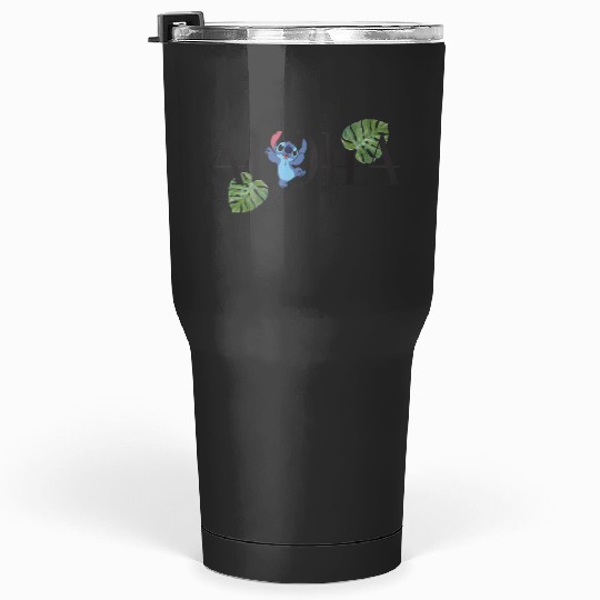 Disney Lilo Stitch Aloha Happy Stitch Dancing Big Logo Tumblers 30 oz