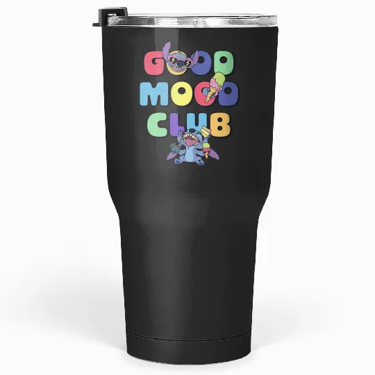 Womens Disney Lilo Stitch Good Mood Club Cool Stitch Text Logo V2 Tumblers 30 oz