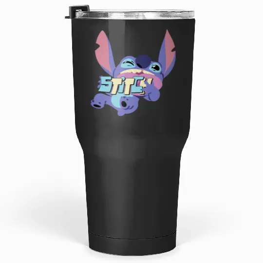 Disney Lilo Stitch Playful Silly Stitch Big Chest Portrait Long Sleeve Tumblers 30 oz