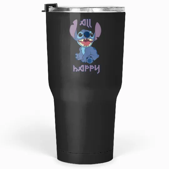 Disney Lilo Stitch All Happy Cute Stitch Smiling Portrait Tumblers 30 oz