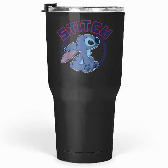 Disney Lilo Stitch Cute Stitch Profile Big Chest Circle V2 Tumblers 30 oz