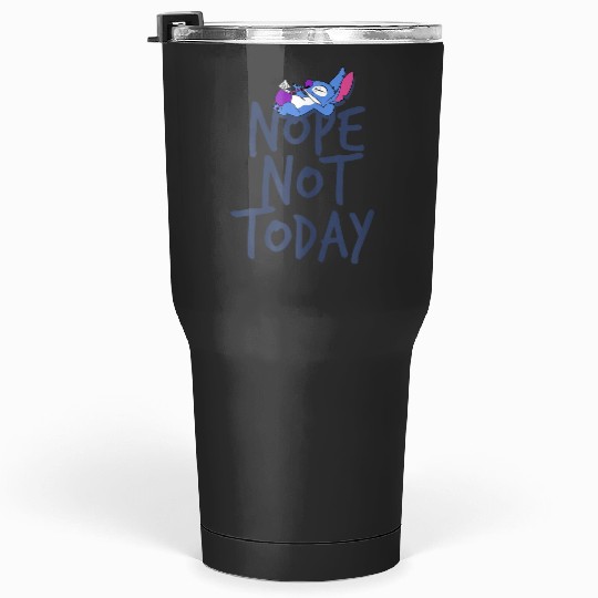 Disney Lilo Stitch Nope Not Today Stitch Relaxing Logo Tumblers 30 oz