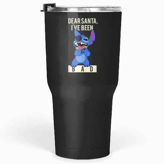 Disney Lilo Stitch Christmas Dear Santa I've Been Bad Tumblers 30 oz