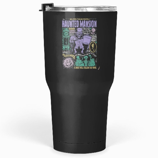 Vintage Retro The Haunted Mansion Disneyland Halloween Spooky Month Spooky Season Tumblers 30 oz