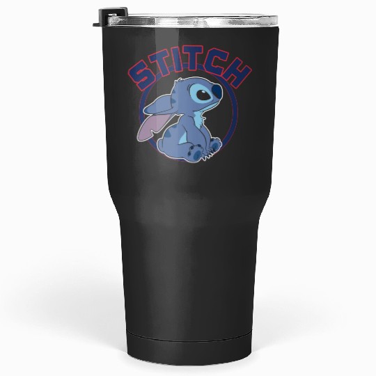 Disney Lilo Stitch Cute Stitch Profile Big Chest Circle V2 Tumblers 30 oz