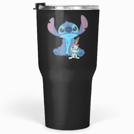disneys Lilo Stitch Cute Stitch And Scrump Chest Portrait  gifts Tumblers 30 oz
