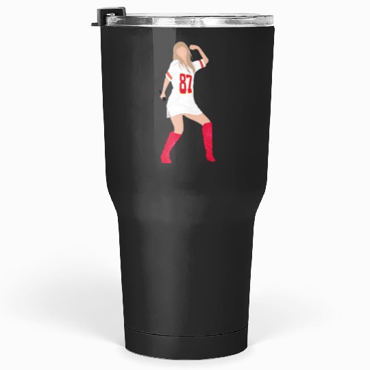 taylorr Swift x Travis Kelce Jersey (V4) Tumblers 30 oz