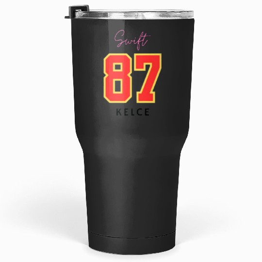 taylorr Swift 87 Travis Kelce Tumblers 30 oz