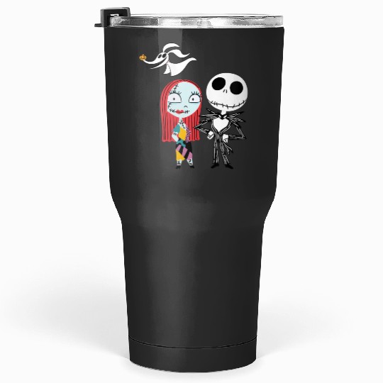 disneys Nightmare Before Christmas Dark Jack Sally Tumblers 30 oz