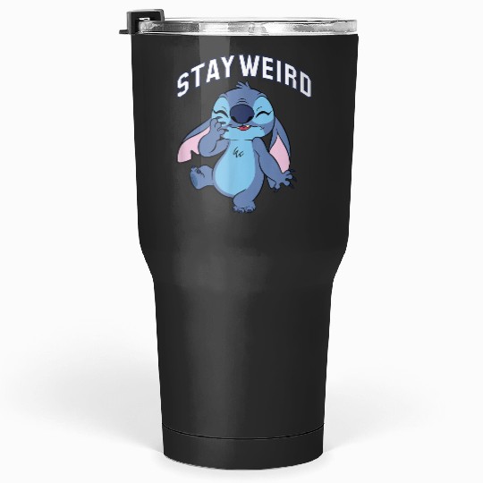 disneys Lilo Stitch Stay Weird Laughing Stitch Portrait Tumblers 30 oz