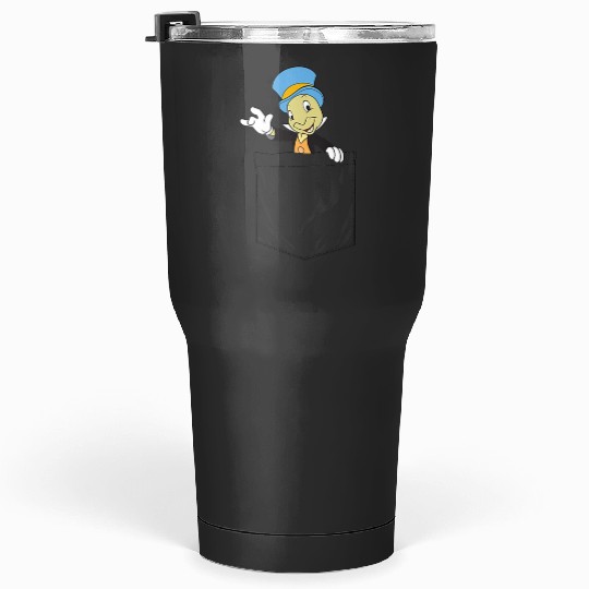 disneys Pinocchio Jiminy Cricket Faux Pocket Tumblers 30 oz