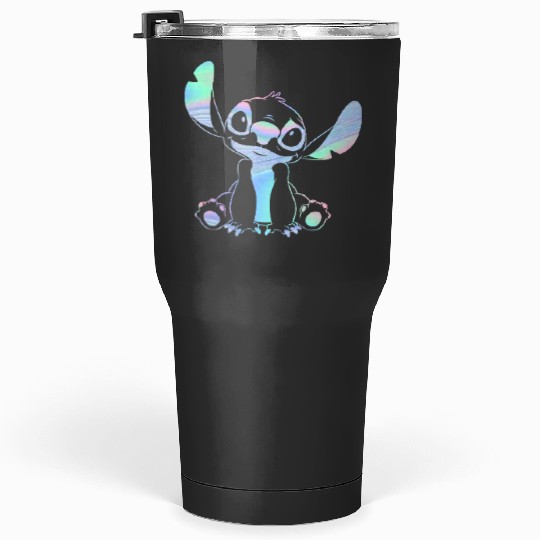 Disney Lilo Stitch Holographic Stitch Vintage Pocket Logo Gifts Trend Tumblers 30 oz