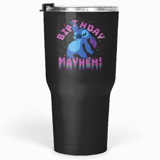 Disney Lilo & Stitch Disco Dance Birthday Mayhem Tumblers 30 oz
