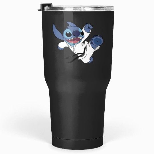 Disney Lilo & Stitch Karate Kick Black Belt Cute Tumblers 30 oz