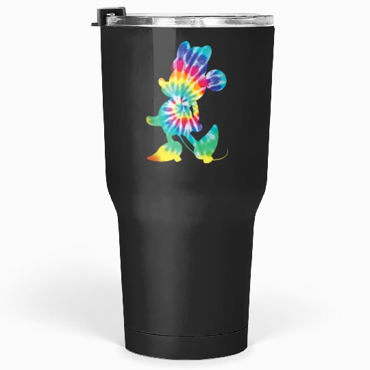 disneys Minnie Mouse Silhouette 90s Rainbow Tie Dye Tumblers 30 oz