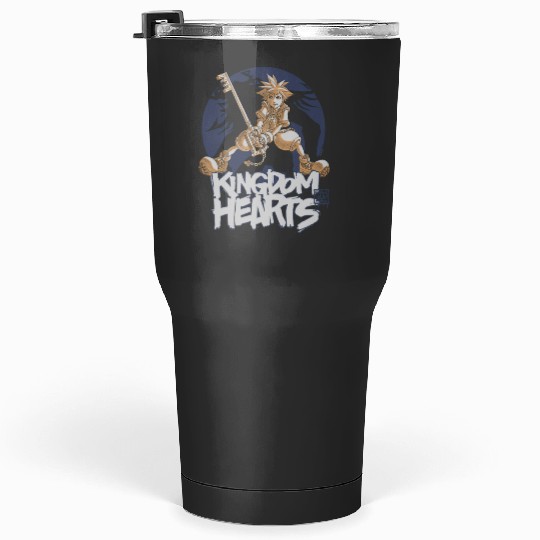 Disney Kingdom Hearts Sora Warrior Stance Graffiti Vintage Tumblers 30 oz