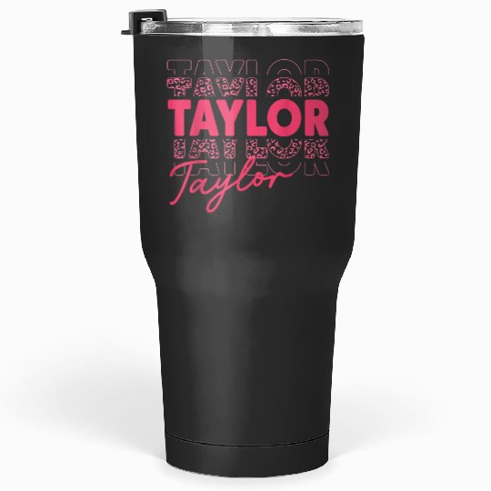 Discover  Taylor Personalized Name I Love Taylor Girl Groovy 70's Gift Tumblers 30 oz