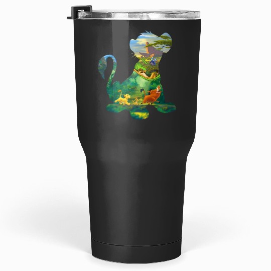 Kids disneys The Lion King Simba Hakuna Matata Filled Logo Kids Tumblers 30 oz