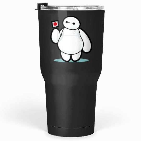 Disney Big Hero 6 Baymax With Lollipop Cute Shot gifts trends Tumblers 30 oz