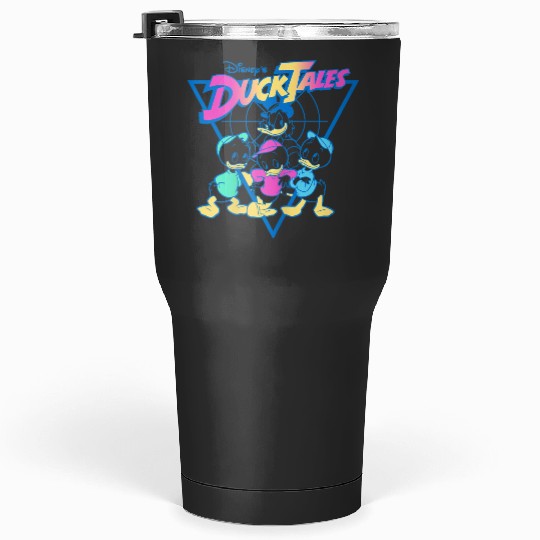 Disney Ducktales Vintage Neon Outlines Group Shot Distressed gifts trends Tumblers 30 oz