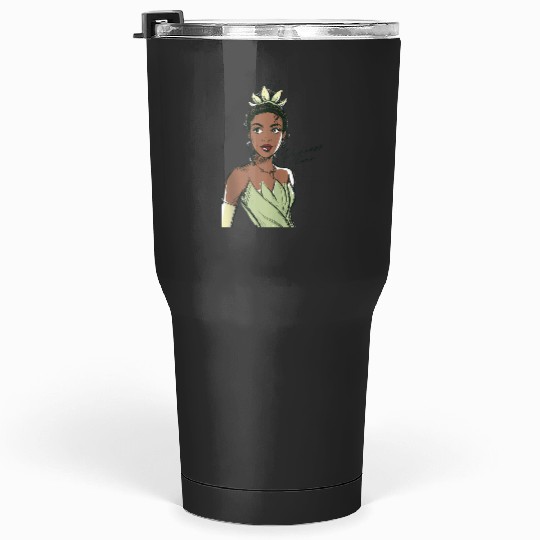 Disney The Princess The Frog Princess Tiana Sketch Tumblers 30 oz