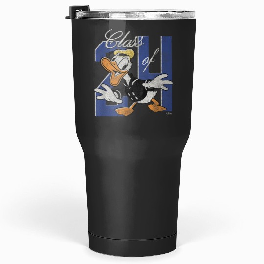 Disney Donald Duck Class Of 24 Graduation 2024 Retro gifts trends Tumblers 30 oz