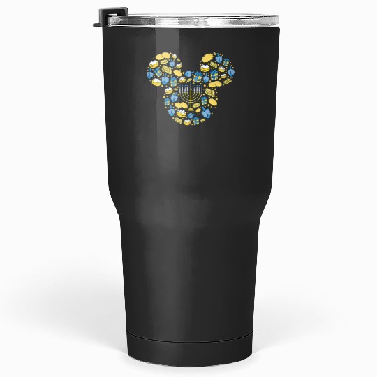 Disney Mickey Mouse Icon Hanukkah Chanukah Dreidel Menorah Tumblers 30 oz