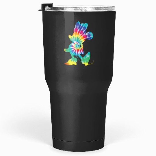 Disney Minnie Mouse Silhouette 90s Rainbow Tie Dye Tumblers 30 oz