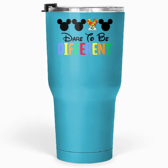 Autism Minnie Mouse Tumblers 30 Oz, Disney Autism Mom Tumblers 30 Oz, Mommy And Me Autism Awareness