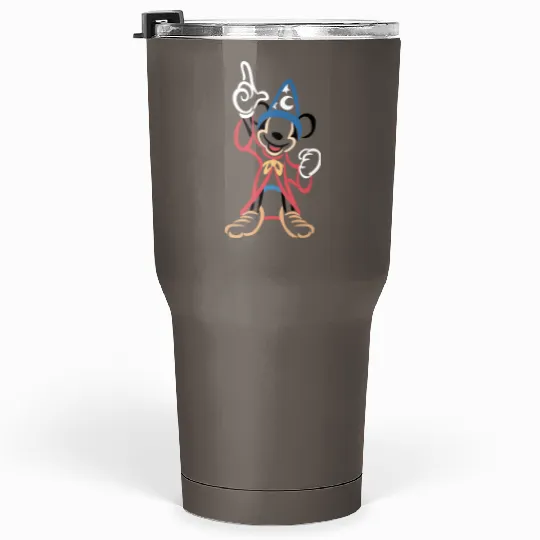 Sorcerer Mickey Embroidered Crewneck, Disney world embroidered Tumblers 30 Oz