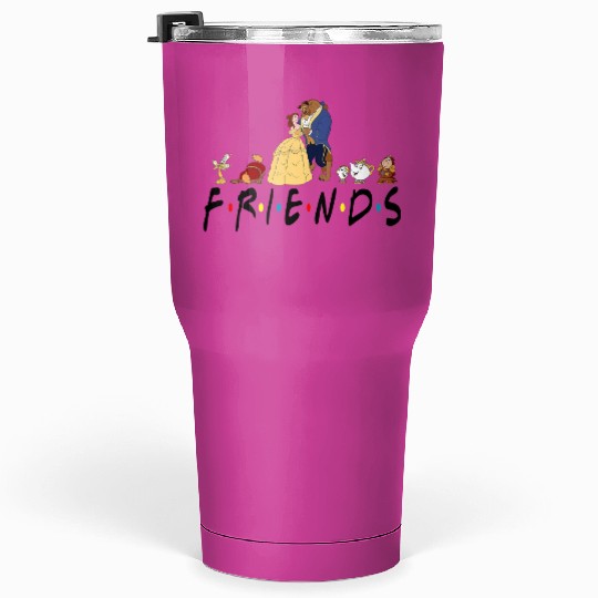 Beauty and the Beast Friends Tumblers 30 Oz, Funny Disney Tumblers 30 Oz, Funny Friends