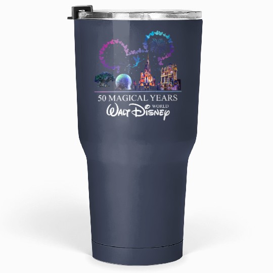 50th Anniversary, WDW Disney 50 Magical Years Tumblers 30 Oz, Walt Disneyworld 50th Anniversary Tumblers 30 Oz