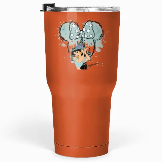 Jasmine Princess Tumblers 30 Oz, Princess Jasmine, Disney Jasmine Princess, Watercolor Disney Princess Tumblers 30 Oz