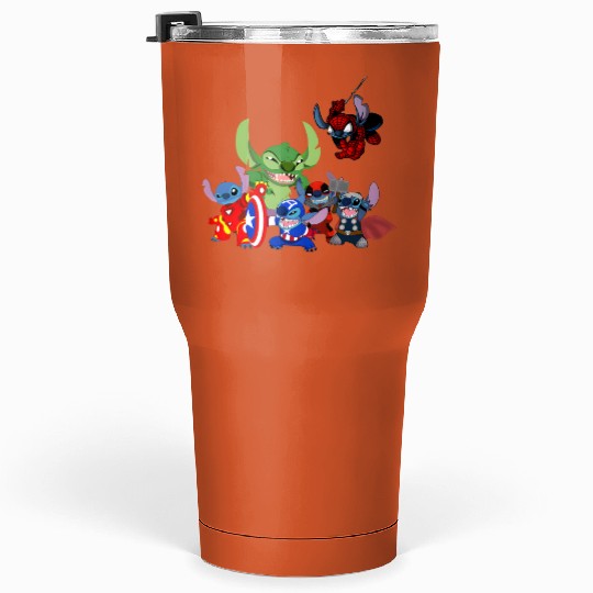 Stitch Avengers Marvel Deadpool Disneyland Tumblers 30 Oz