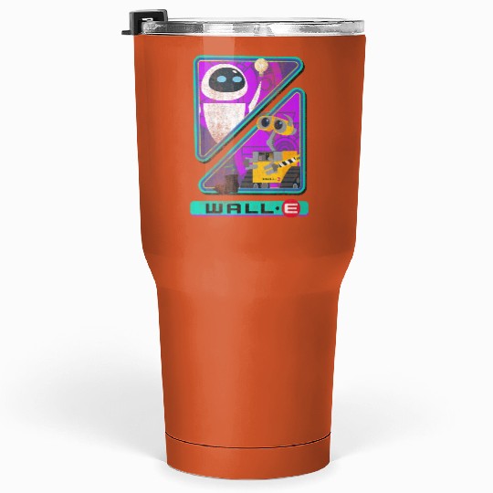 Retro Disney Pixar Wall-E Triangles And Eve Graphic Tumblers 30 Oz