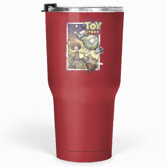 Disney Toy Story Tumblers 30 Oz, Retro Woody and Buzzy Lightyear