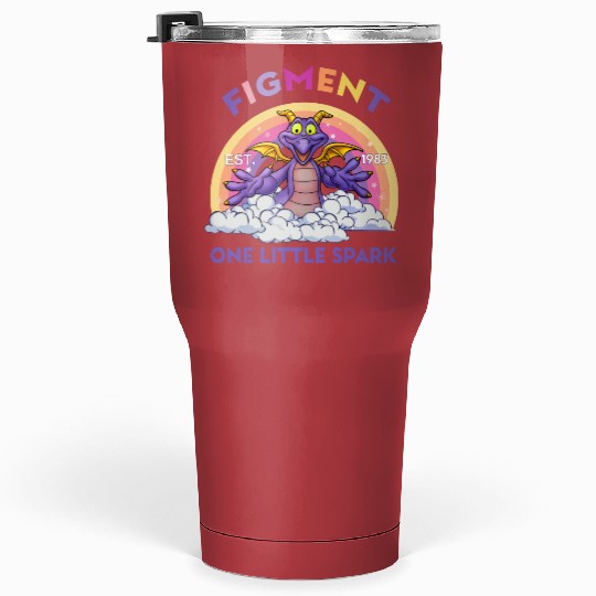 Cute Figment One Little Spark Disney Epcot Snack Drinking Tumblers 30 Oz
