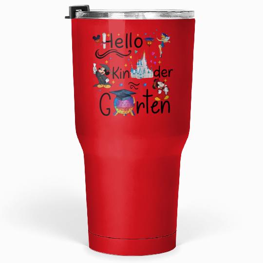 Kindergarten Teacher Tumblers 30 Oz, Disney Teacher Tumblers 30 Oz, Disney Back To School Tumblers 30 Oz